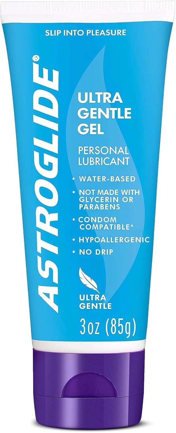 Water Based Lube (3oz), Ultra Gentle Gel Personal Lubricant, Hypoallergenic with No Parabens or Glycerin, Lube for Men, Women and Couples, Safe for Toys