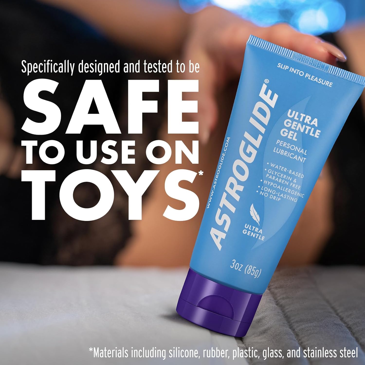 Water Based Lube (3oz), Ultra Gentle Gel Personal Lubricant, Hypoallergenic with No Parabens or Glycerin, Lube for Men, Women and Couples, Safe for Toys