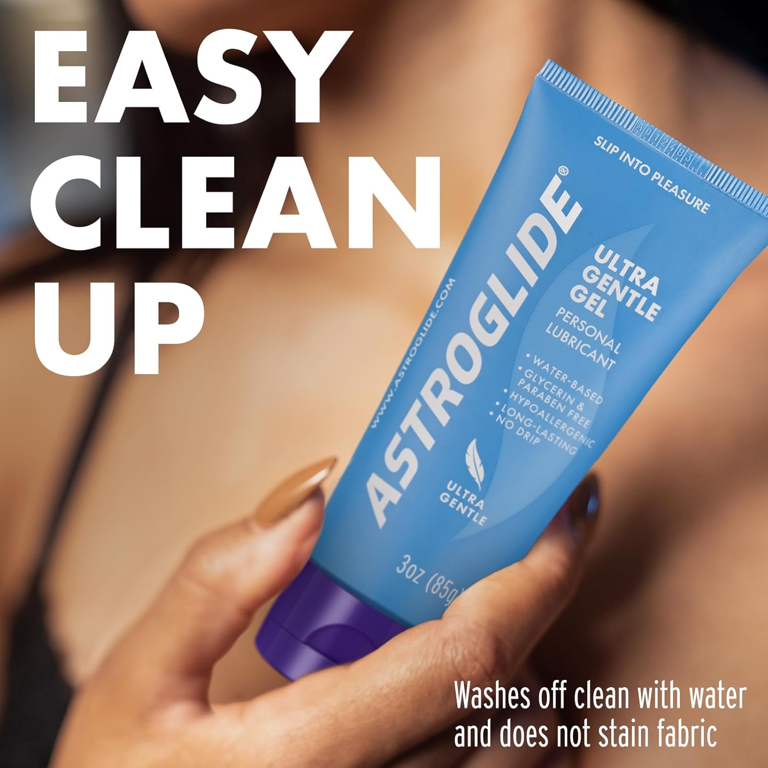 Water Based Lube (3oz), Ultra Gentle Gel Personal Lubricant, Hypoallergenic with No Parabens or Glycerin, Lube for Men, Women and Couples, Safe for Toys