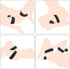 Sex Bondage Wrist & Thigh Cuffs BDSM Restraints Set, Sex Toys for Women with Adjustable Leg Straps Handcuffs for Couple Beginner SM Game Play