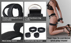 Sex Bondage Wrist & Thigh Cuffs BDSM Restraints Set, Sex Toys for Women with Adjustable Leg Straps Handcuffs for Couple Beginner SM Game Play