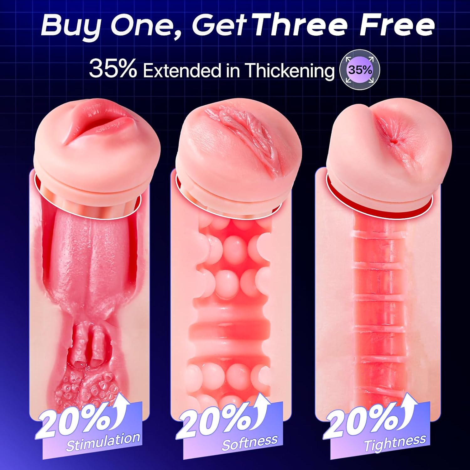 Male Masturbator Sex Toys for Men - 3 Sleeves Sets AI Sync Pocket Pussy Penis Pump with 9 Sucking & 9 Vibrating, APP Adult Toys Mens Sex Toy, Colorful Lighting Stroker Machine Sets Sex Kits
