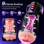 Male Masturbator Sex Toys for Men - 3 Sleeves Sets AI Sync Pocket Pussy Penis Pump with 9 Sucking & 9 Vibrating, APP Adult Toys Mens Sex Toy, Colorful Lighting Stroker Machine Sets Sex Kits