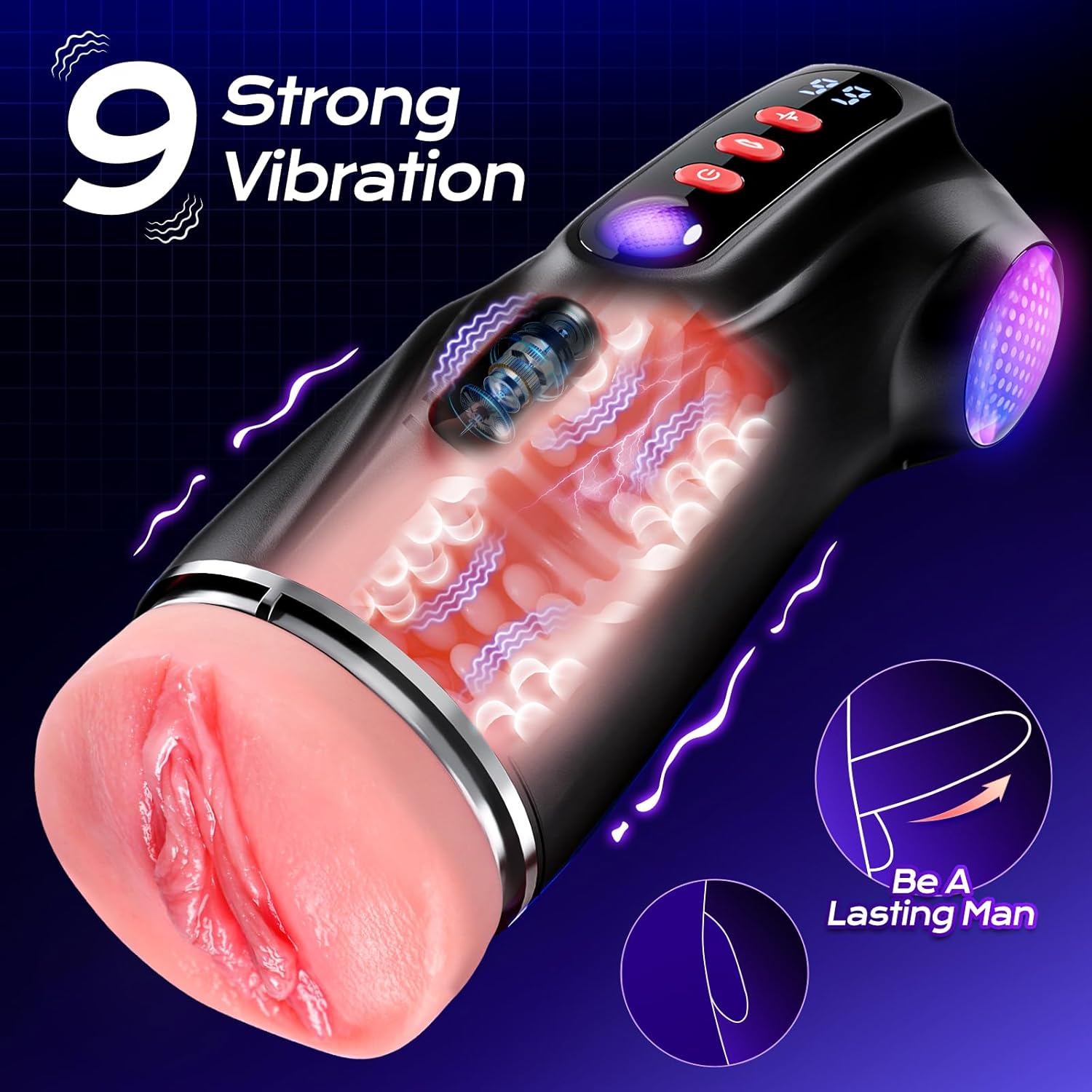 Male Masturbator Sex Toys for Men - 3 Sleeves Sets AI Sync Pocket Pussy Penis Pump with 9 Sucking & 9 Vibrating, APP Adult Toys Mens Sex Toy, Colorful Lighting Stroker Machine Sets Sex Kits