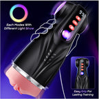 Male Masturbator Sex Toys for Men - 3 Sleeves Sets AI Sync Pocket Pussy Penis Pump with 9 Sucking & 9 Vibrating, APP Adult Toys Mens Sex Toy, Colorful Lighting Stroker Machine Sets Sex Kits