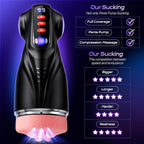 Male Masturbator Sex Toys for Men - 3 Sleeves Sets AI Sync Pocket Pussy Penis Pump with 9 Sucking & 9 Vibrating, APP Adult Toys Mens Sex Toy, Colorful Lighting Stroker Machine Sets Sex Kits
