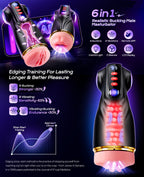 Male Masturbator Sex Toys for Men - 3 Sleeves Sets AI Sync Pocket Pussy Penis Pump with 9 Sucking & 9 Vibrating, APP Adult Toys Mens Sex Toy, Colorful Lighting Stroker Machine Sets Sex Kits