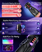 Male Masturbator Sex Toys for Men - 3 Sleeves Sets AI Sync Pocket Pussy Penis Pump with 9 Sucking & 9 Vibrating, APP Adult Toys Mens Sex Toy, Colorful Lighting Stroker Machine Sets Sex Kits