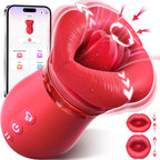 Vibrator Adult Sex Toys for Women - 5IN1 Mouth Sucking Vibrator Rose Sex Toy, 10 Tongue Licking, 3 Auto & 1 Manual Sucking Adult Toys New APP, Anal Clit Nipple Vibrators Female Couples Sex Toys