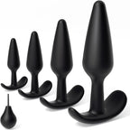 5PCS Silicone Butt Plug Anal Plug Set, Upgrade Prostate Massager Beginner to Advanced Training Kit with T-Base, Comfortable Long-Term Wear for Men & Women, Anal Training Sets for Couples Pleasure