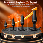 5PCS Silicone Butt Plug Anal Plug Set, Upgrade Prostate Massager Beginner to Advanced Training Kit with T-Base, Comfortable Long-Term Wear for Men & Women, Anal Training Sets for Couples Pleasure