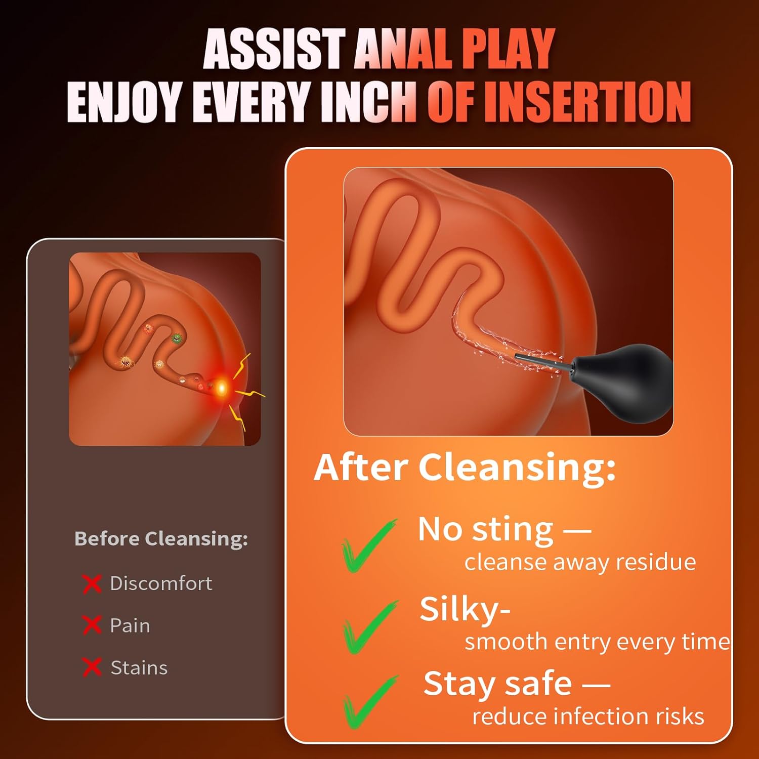 5PCS Silicone Butt Plug Anal Plug Set, Upgrade Prostate Massager Beginner to Advanced Training Kit with T-Base, Comfortable Long-Term Wear for Men & Women, Anal Training Sets for Couples Pleasure