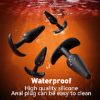 5PCS Silicone Butt Plug Anal Plug Set, Upgrade Prostate Massager Beginner to Advanced Training Kit with T-Base, Comfortable Long-Term Wear for Men & Women, Anal Training Sets for Couples Pleasure