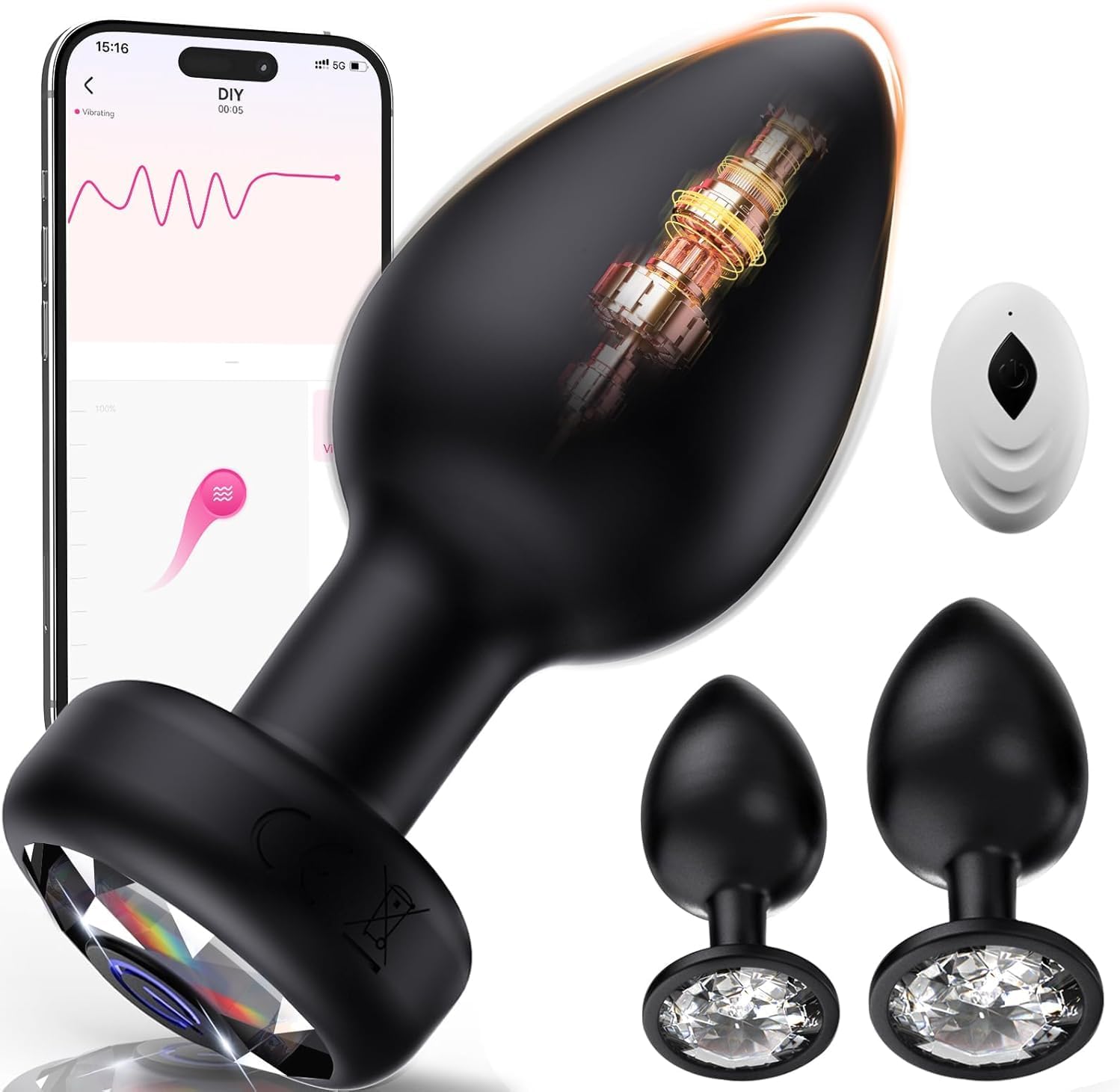 Anal Plug Vibrating Butt Plug, Adult Sex Toys 3PCS Silicone Anal Plugs, Anal Sex Toys with Remote Control 10 Vibrating Vibrator for Men, Anal Toys Adult Sex Toy & Games Prostate Massager