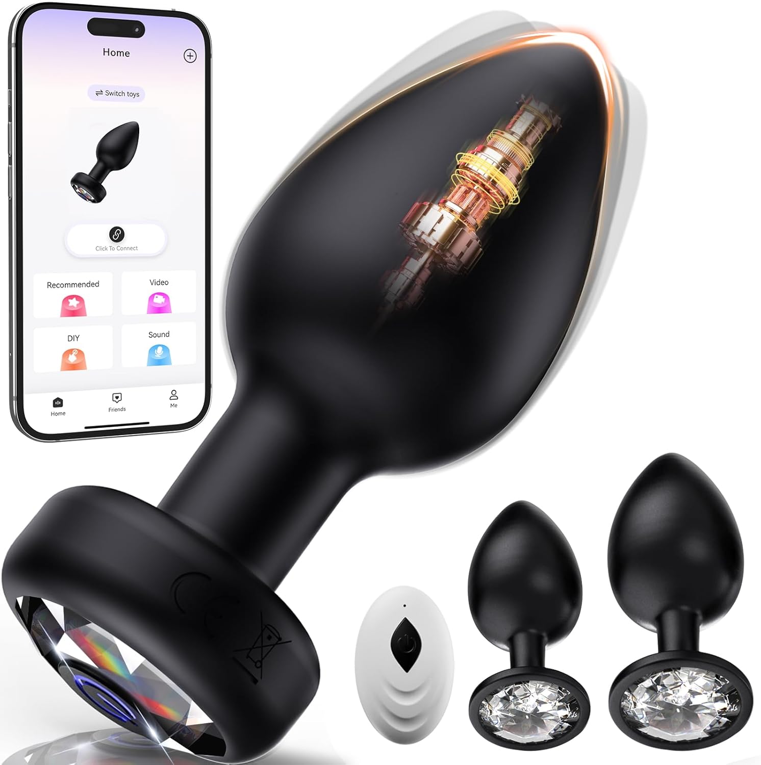 Anal Plug Vibrating Butt Plug, Adult Sex Toys 3PCS Silicone Anal Plugs, Anal Sex Toys with Remote Control 10 Vibrating Vibrator for Men, Anal Toys Adult Sex Toy & Games Prostate Massager