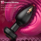 4PCS Anal Training Kit Anal Plug Adult Sex Toys, Silicone Vibrating Butt Plug with 10 Vibration, Remote Control Dildo Vibrator Butt Plug Set for Beginners, Advanced Users for Men Women Couples