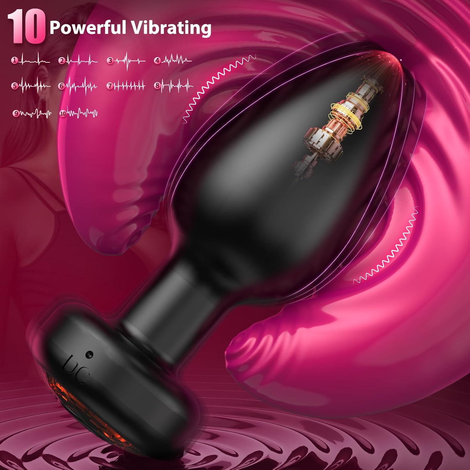 4PCS Anal Training Kit Anal Plug Adult Sex Toys, Silicone Vibrating Butt Plug with 10 Vibration, Remote Control Dildo Vibrator Butt Plug Set for Beginners, Advanced Users for Men Women Couples