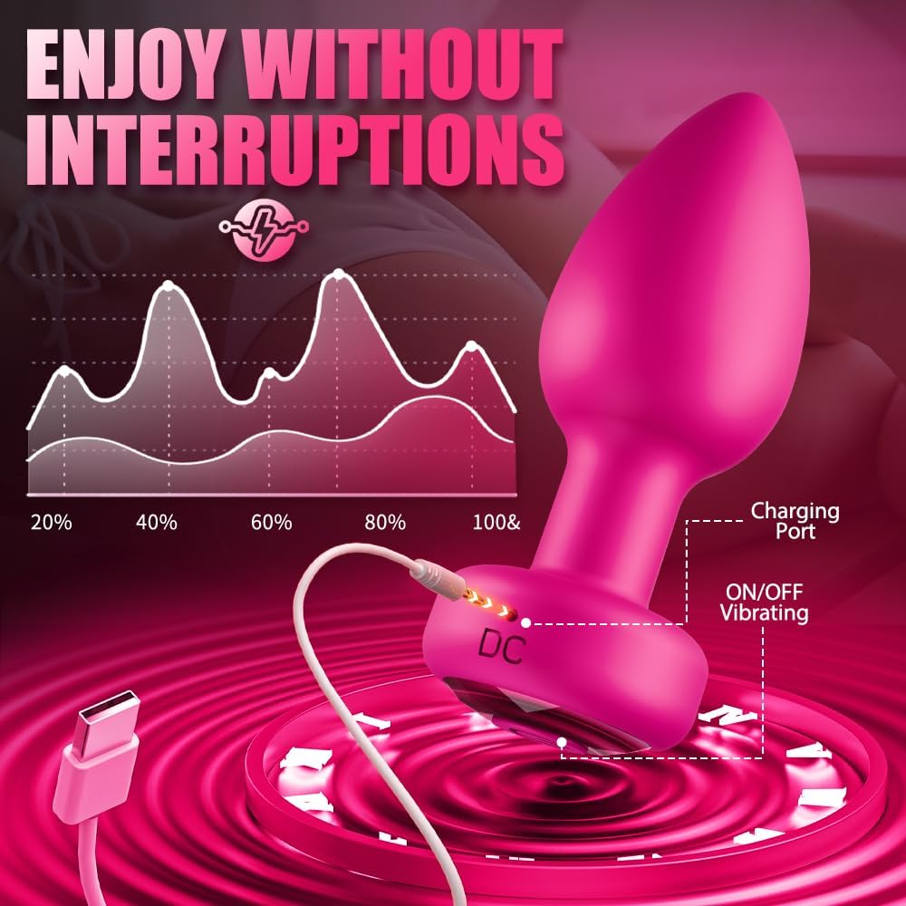 3PCS Anal Training Kit Adult Sex Toys, Silicone Vibrating Butt Plug with 10 Vibration, APP Remote Control Dildo Vibrator Butt Plug Set for Beginners, Advanced Users for Men Women Couple（Pink